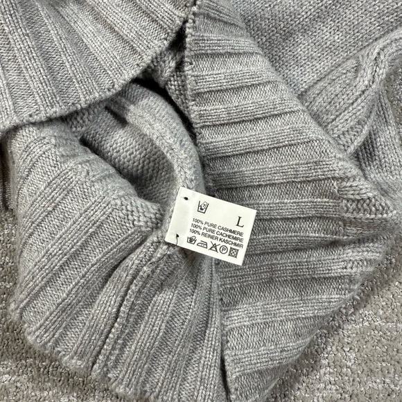 Holland and Sherry Cable Knit 100% Cashmere London Sweater Womens Size Large - Picture 7 of 8